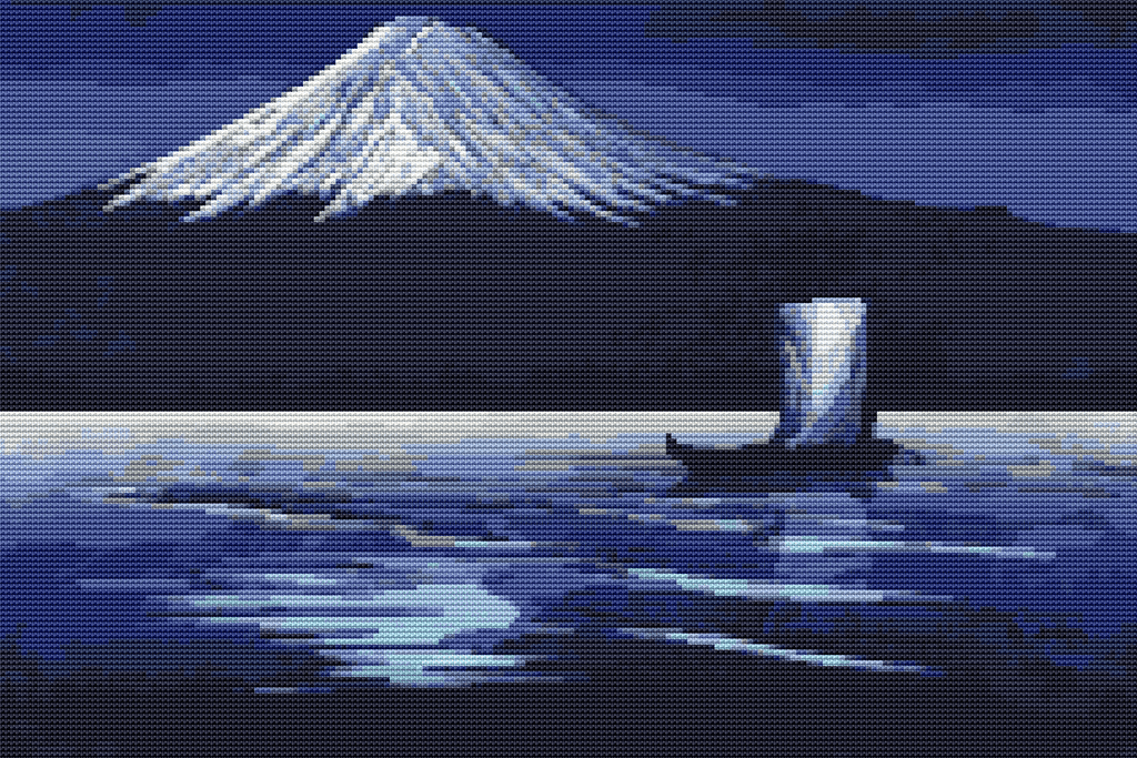 Moonlight on Mount Fuji - Needle Fine Art