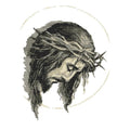 Jesus with a crown of thorns - Needle Fine Art